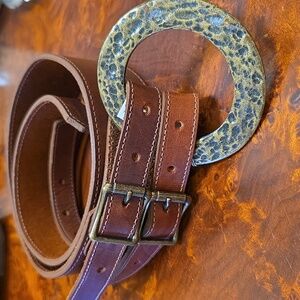 Leatherock Genuine Leather in Warm Brown Sz.L NWT Some Scratches See Photos